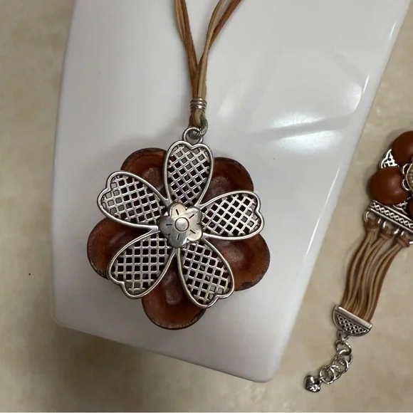 Brighton Almondine Retired Necklace and Bracelet